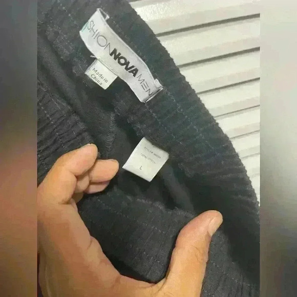 Fashion Nova Men's Black and Pink Joggers-Tracksuits Size L - Picture 7 of 8